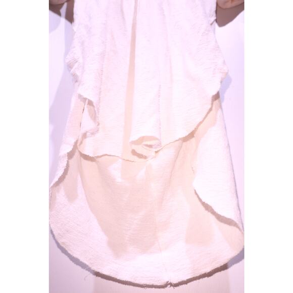 Free People Cream Oversized Tunic Dress Boho Slouchy High Low Hem - Picture 5 of 9